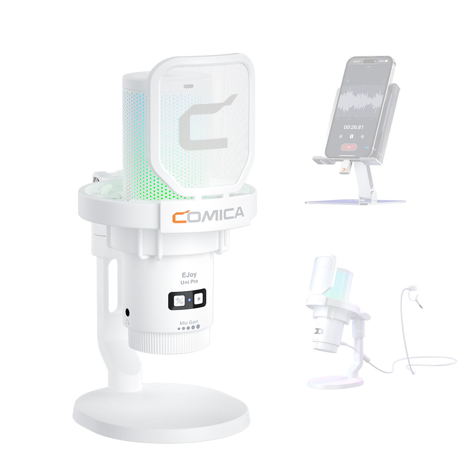 Amazon.co.jp: COMICA Uni Pro ワイヤレスPCコンデンサーマイク 2.4G